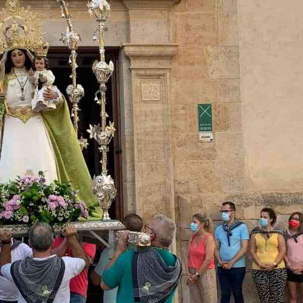 La Stma. Virgen de las Viñas, ya se encuentra en la ciudad de Tomelloso para presidir la Feria y Fiestas en su honor