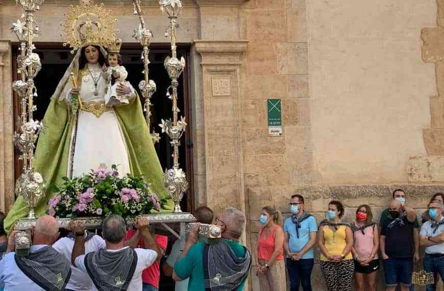 La Stma. Virgen de las Viñas, ya se encuentra en la ciudad de Tomelloso para presidir la Feria y Fiestas en su honor
