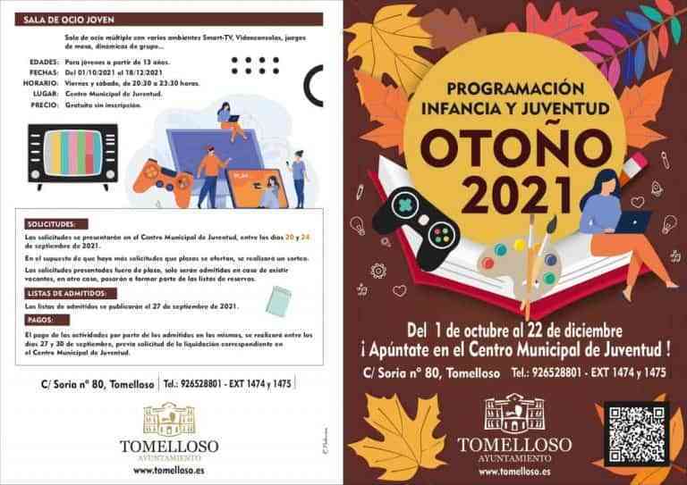 Programación “Otoño 2021 de Infancia y Juventud” en Tomelloso del 1 de octubre al 22 de diciembre Programación “Otoño 2021 de Infancia y Juventud” en Tomelloso del 1 de octubre al 22 de diciembre