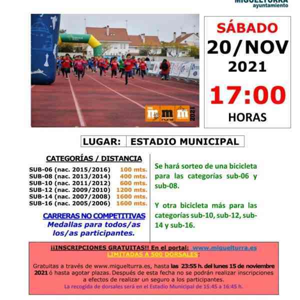 Ya pueden inscribirse para participar en la “Carrera Mini” de Miguelturra que se celebrará el 20 de noviembre