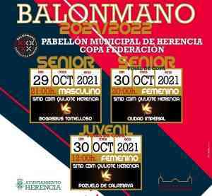 Partidos de balonmano de la Copa Federación en Herencia (Ciudad Real)