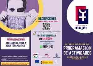 Programación formativa del último trimestre del año del Centro de la Mujer de Miguelturra