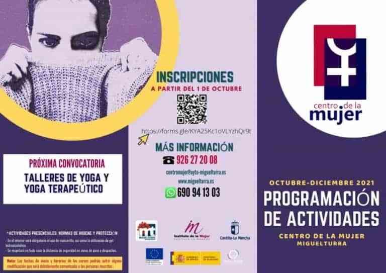 Programación formativa del último trimestre del año del Centro de la Mujer de Miguelturra Programación formativa del último trimestre del año del Centro de la Mujer de Miguelturra