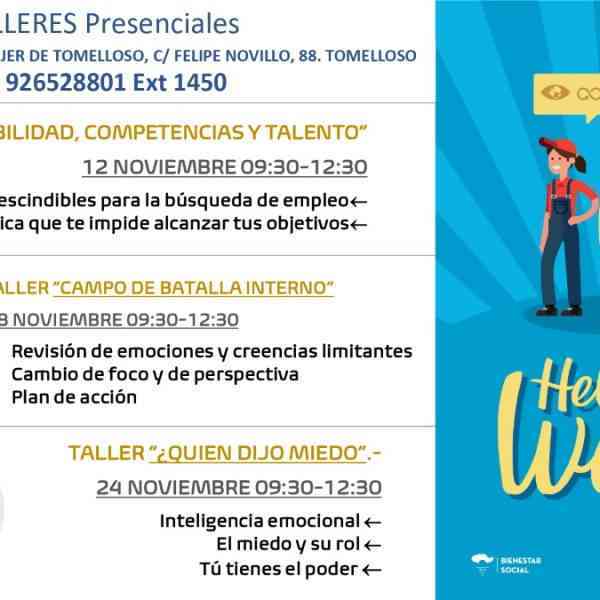 Actividades programadas para noviembre por el área laboral del Centro de la Mujer de Tomelloso