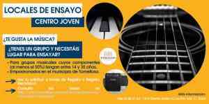 Convocatoria de uso de locales de ensayo en el Centro Municipal de la Juventud de Tomelloso