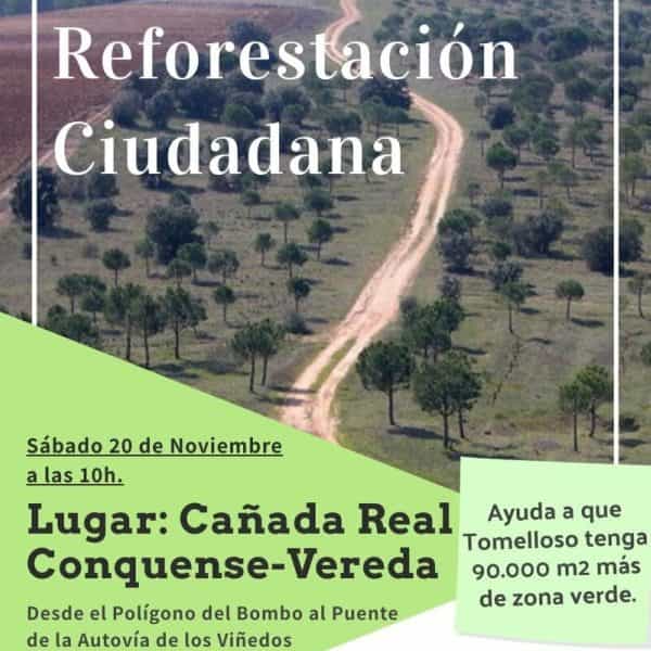 Jornada de Reforestación el 20 de noviembre en la Cañada Real Conquense-Vereda en el término municipal de Tomelloso