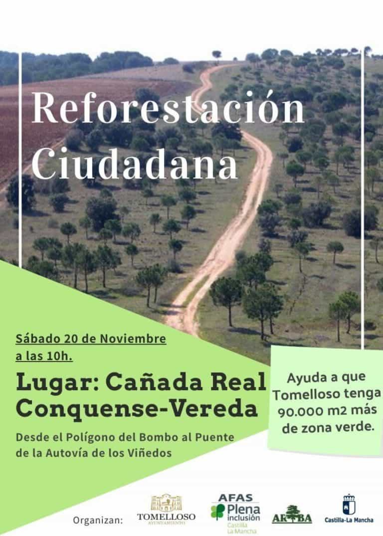 Jornada de Reforestación el 20 de noviembre en la Cañada Real Conquense-Vereda en el término municipal de Tomelloso Jornada de Reforestación el 20 de noviembre en la Cañada Real Conquense-Vereda en el término municipal de Tomelloso
