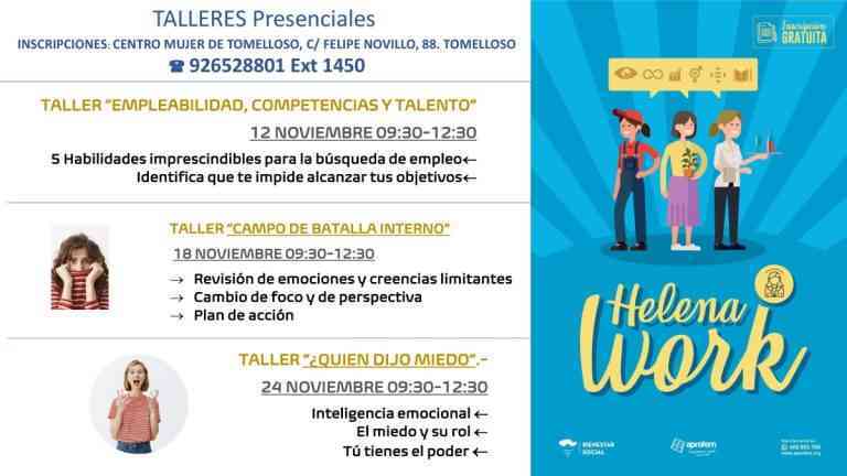 Taller presencial «¿Quién dijo miedo?” del Centro de la Mujer de Tomelloso el 24 de noviembre Taller presencial «¿Quién dijo miedo?” del Centro de la Mujer de Tomelloso el 24 de noviembre