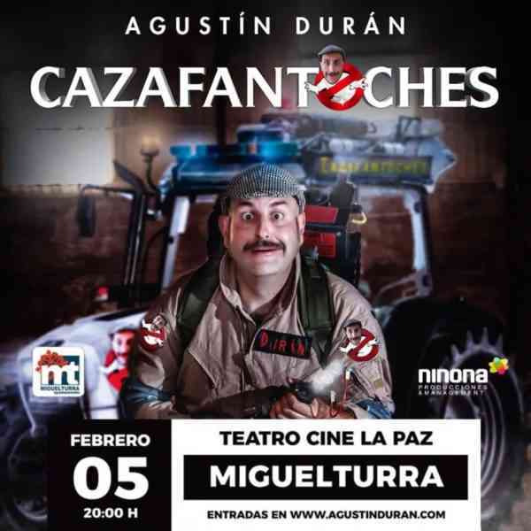 “Cazafantoches» el sábado 5 de febrero a partir de las 20:00 horas en el Teatro Cine Paz de Miguelturra