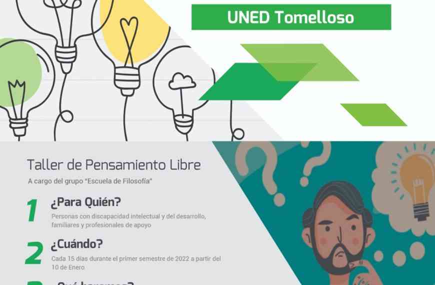 Taller de Pensamiento Libre de la UNED de Tomelloso organizado por AFAS Plena Inclusión y Centro de Filosofía para Niños España