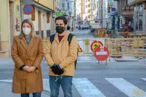 Las obras de remodelación de algunas calles de Tomelloso ha visitado al alcaldesa local