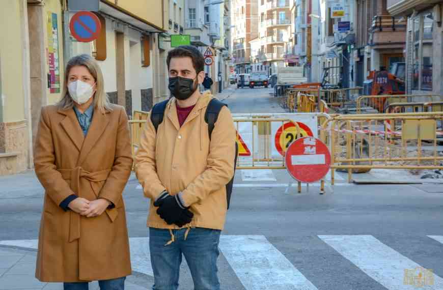 Las obras de remodelación de algunas calles de Tomelloso ha visitado al alcaldesa local