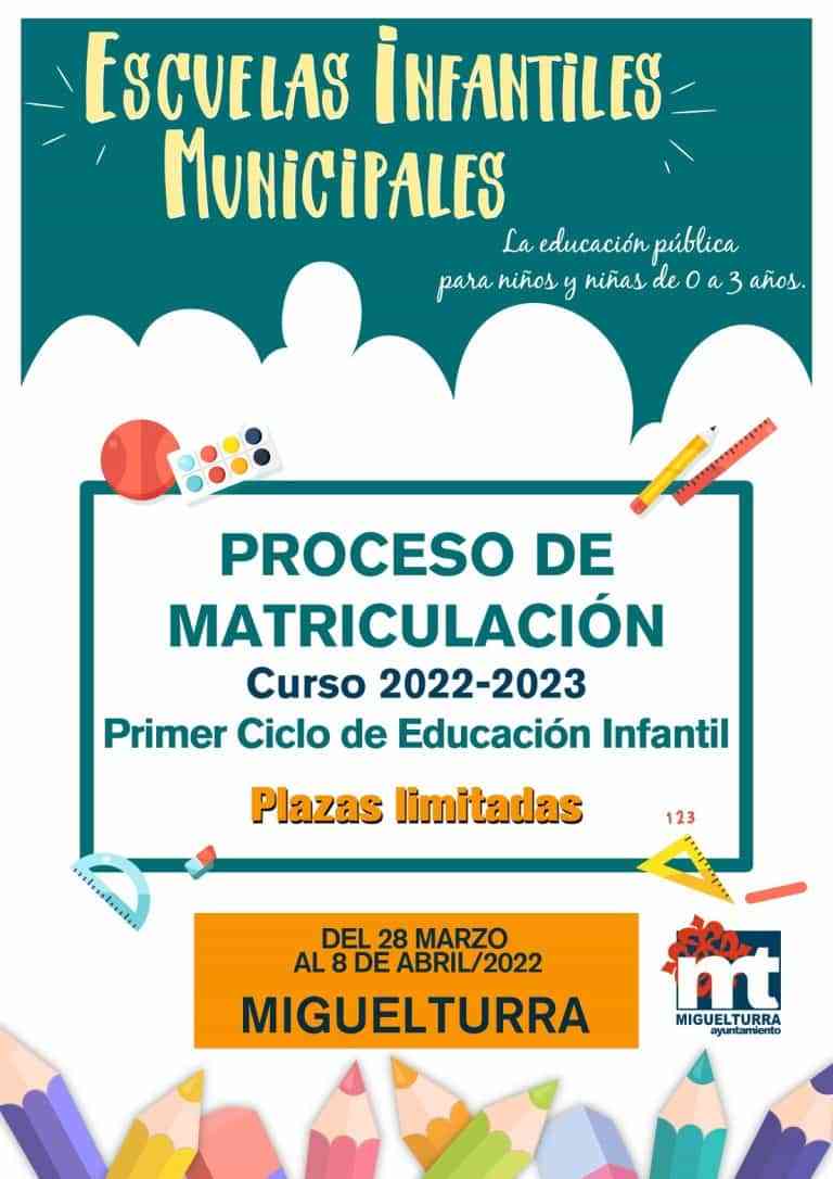 Las Escuelas Infantiles públicas de Miguelturra “Pelines” y “Coleta” abren plazo de admisión el 28 de marzo