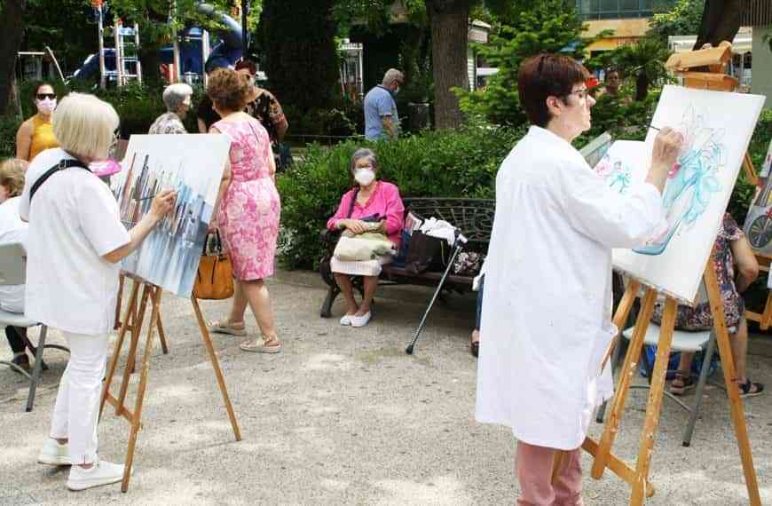 Jornada de pintura al aire libre de la Asociación de Vecinos Centro Sur de Puertollano