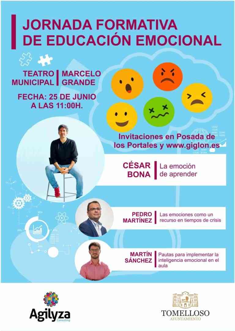 César Bona participará en la jornada formativa de educación emocional el 25 de junio en Tomelloso