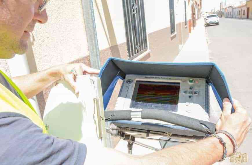 La UCLM inició trabajos en el colapso del terreno en el barrio La Esperanza de Tomelloso con un georadar