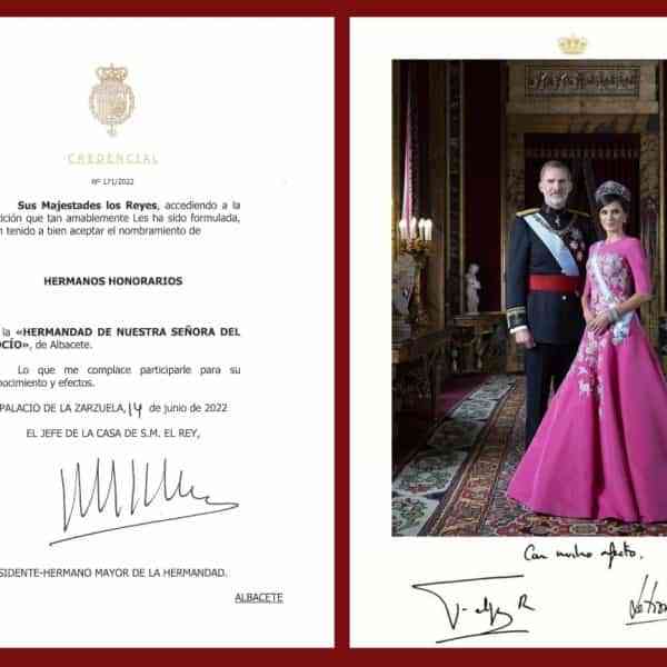 S.S.M.M. los reyes de España aceptaron el cargo de Hermanos Mayores Honorarios de la Hermandad de Nuestra Señora del Rocío de Albacete