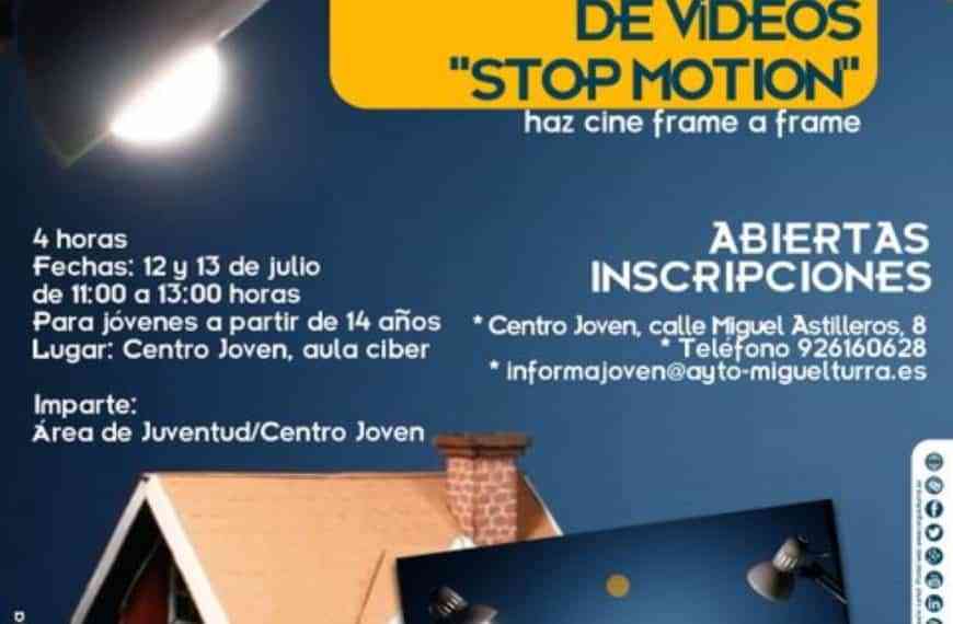 Curso gratuito de creación de vídeos «stop motion»el 12 y 13 de julio en Miguelturra