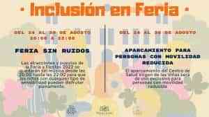 Acciones inclusivas en la Feria y Fiestas de Tomelloso 2022 con una feria sin ruidos y aparcamientos para personas con movilidad reducida