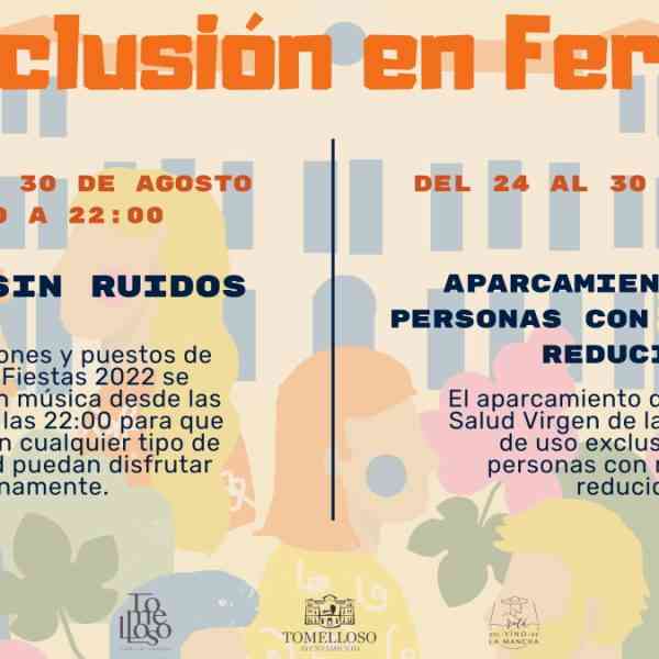 Acciones inclusivas en la Feria y Fiestas de Tomelloso 2022 con una feria sin ruidos y aparcamientos para personas con movilidad reducida