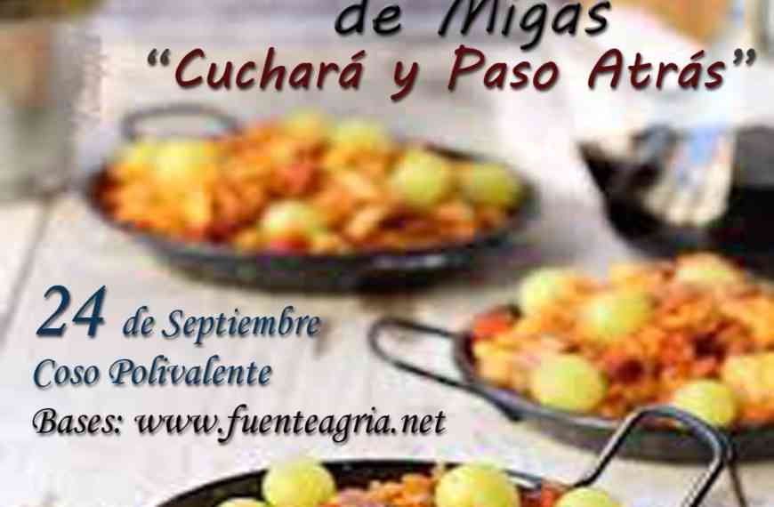 IV concurso provincial de migas “Cuchará y paso atrás” el 24 de septiembre en el Coso Polivalente de Puertollano