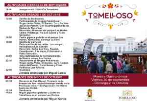 Actividades de celebración del  hermanamiento Tomelloso e Ibi el fin de semana del 30 de septiembre, 1 y 2 de octubre