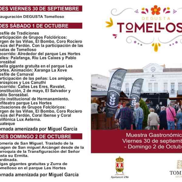 Actividades de celebración del  hermanamiento Tomelloso e Ibi el fin de semana del 30 de septiembre, 1 y 2 de octubre