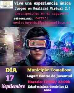 Juegos de realidad virtual para los jóvenes de Tomelloso el sábado 17 de septiembre en el Centro Municipal de Juventud