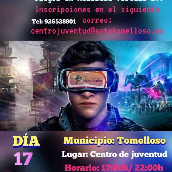 Juegos de realidad virtual para los jóvenes de Tomelloso el sábado 17 de septiembre en el Centro Municipal de Juventud