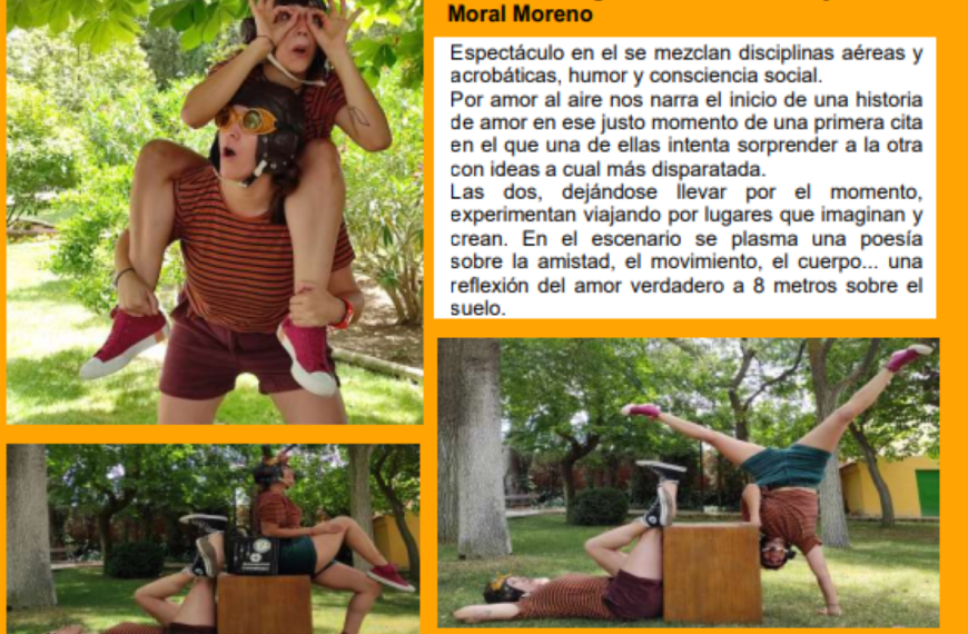 “Por amor al aire” este sábado 10 de septiembre en el Parque de la Constitución de Tomelloso con entrada libre hasta completar aforo