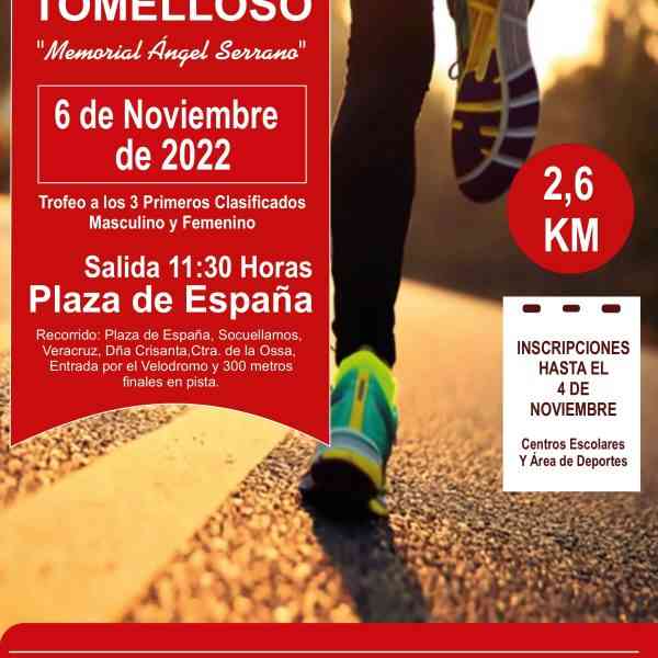 La XLIII Carrera Popular “Memorial Ángel Serrano” vuelve este domingo 6 de noviembre a las calles de Tomelloso