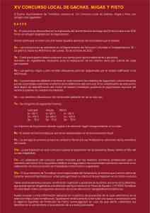 XV Concurso Local de Gachas, Migas y Pisto en la explanada del Recinto Ferial de Tomelloso el domingo 23 de octubre