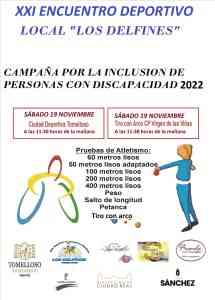 XXI Encuentro Deportivo Local del Club de Nadadores Especiales “Los Delfines” en Tomelloso este 19 de noviembre