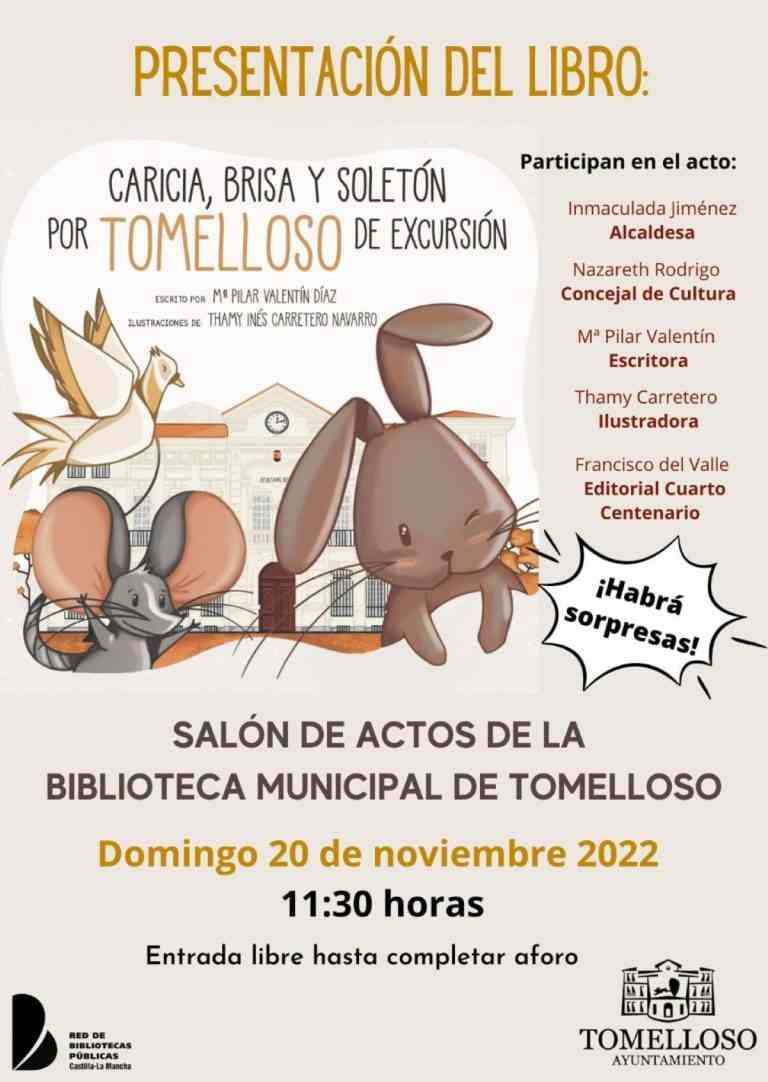 Presentarán el libro “Caricia, Brisa y Soletón por Tomelloso de excursión” este domingo 20 de noviembre por el Día Mundial de la Infancia