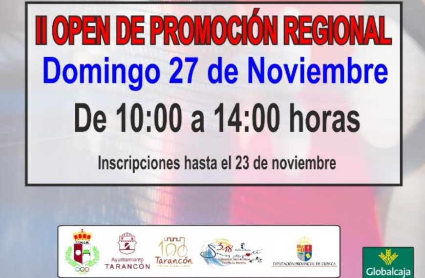 II Open de promoción del tenis de mesa a nivel regional el 27 de noviembre en Tarancón