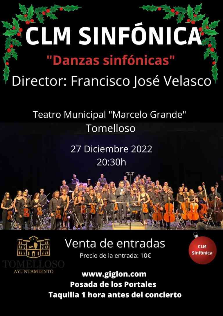 Hoy “Danzas Sinfónicas” con la Orquesta CLM Sinfónica en el Teatro Marcelo Grande de Tomelloso a las 20:30 horas
