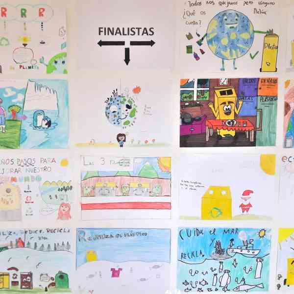 Ganadores del concurso de dibujo de la concejalía de Medio Ambiente de Puertollano y Ecoembes que ilustrarán el calendario municipal 2023