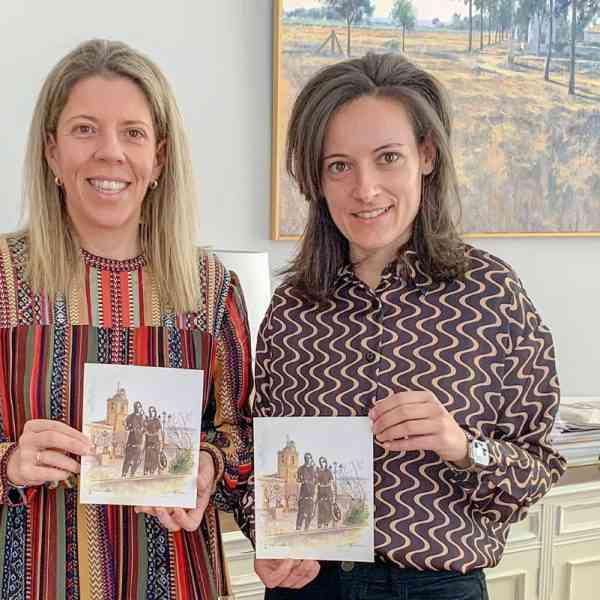 Una acuarela “Las Terreras” de la artista Lucía Martínez ilustra la tarjeta que felicitará la Navidad 2022 a los vecinos y vecinas de Tomelloso