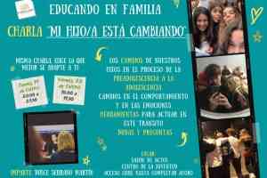 Charla “Cómo afrontar los cambios en mi hijo” este 19 y 20 de enero en el Centro Municipal de la Juventud de Tomelloso con entrada libre.