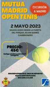 Explora Madrid en el Mutua Madrid Open Tenis el 2 de mayo: Evento organizado por el área de Deportes del Ayuntamiento de Manzanares
