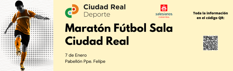 Maratón de fútbol  sala el 7 de enero en el Pabellón Príncipe Felipe de Ciudad Real