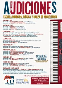 Las tradicionales audiciones de final de año lectivo de la Escuela de Música y Danza de Miguelturra hasta el 1 de julio -entrada gratuita-