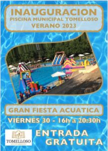 ¡Disfruta de una fiesta acuática deportiva con hinchables en la piscina municipal de Tomelloso mañana desde las 16:00 h! ¡Además, es gratuita!
