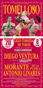 Este es el cartel del festejo taurino de la Feria y Fiestas de Tomelloso 2023 con grandes figuras: Ventura y Morante y Linares