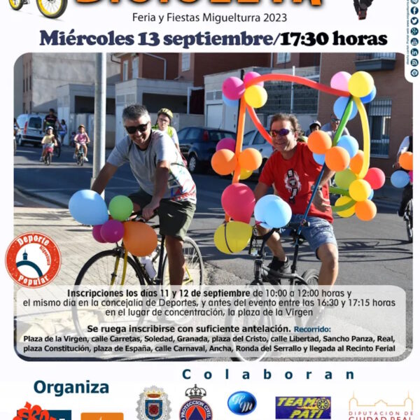 Evento familiar: Día de la Bicicleta en honor a la Virgen de la Estrella durante las Ferias y Fiestas 2023 en Miguelturra