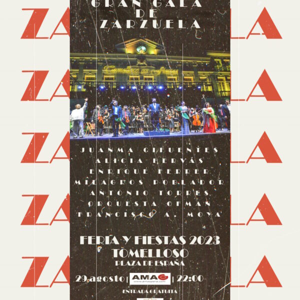 Gran gala de la Zarzuela mañana 29 de agosto en la Plaza de España de Tomelloso