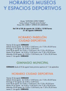 Horarios de los museos y espacios deportivos de Tomelloso esta semana por la Feria y Fiestas 2023