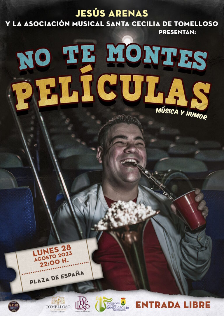 “No te montes películas” el 28 de agosto a las 22 horas en la Plaza de España de Tomelloso con entrada libre