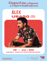 Concierto único de Álex Ubago en Albaladejo el 28 de Junio, parte de la iniciativa de la Diputación «Conciertos en Lugares Emblemáticos»