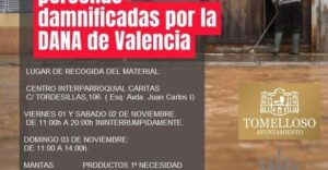 Ayuntamiento, Cáritas y Protección Civil unen fuerzas para lanzar dispositivo especial de ayuda hacia Letur y Valencia desde Tomelloso